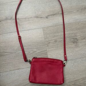 Red Leather Crossbody Bag